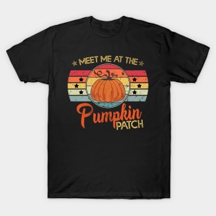 Meet Me At The Pumpkin Patch - Halloween Vintage T-Shirt